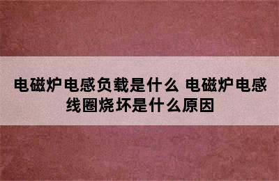 电磁炉电感负载是什么 电磁炉电感线圈烧坏是什么原因